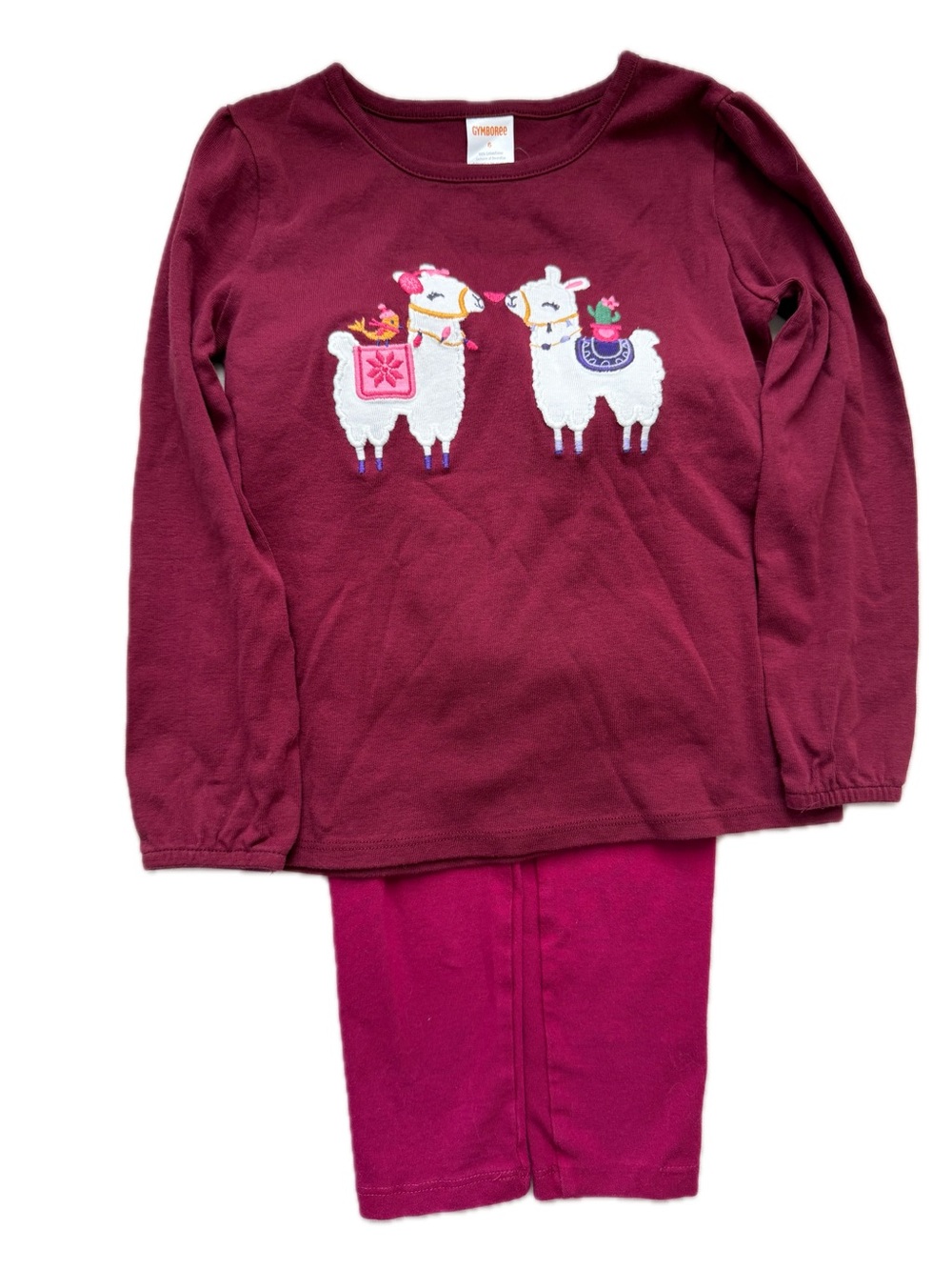 Gymboree Little Llamas Top Leggings Set 6 7/8 EUC